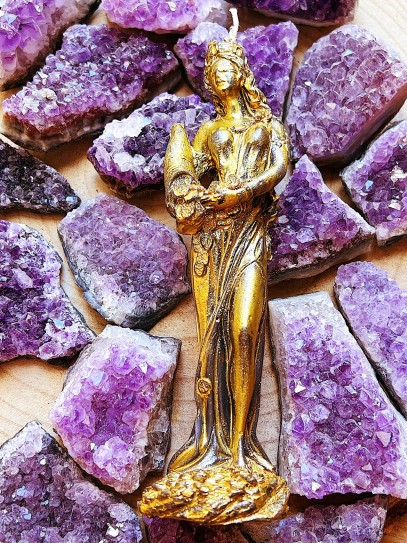 Gold Goddess of Fortune Candle | Wealth and Success