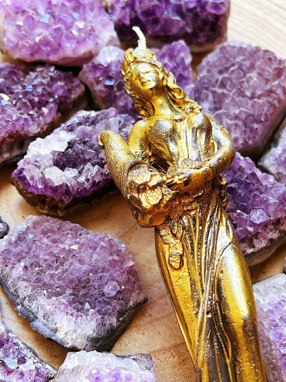 Gold Goddess of Fortune Candle | Wealth and Success