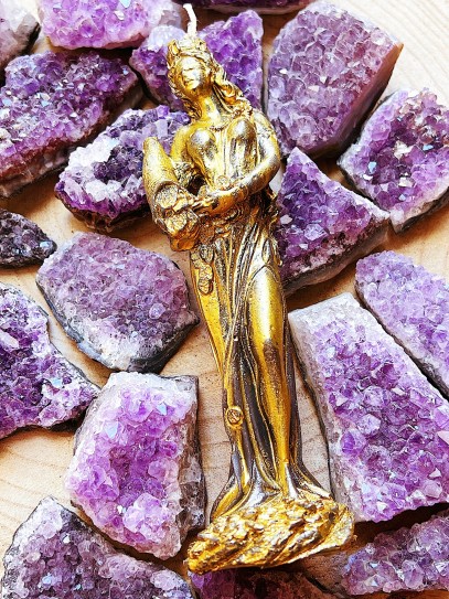 Gold Goddess of Fortune Candle | Wealth and Success