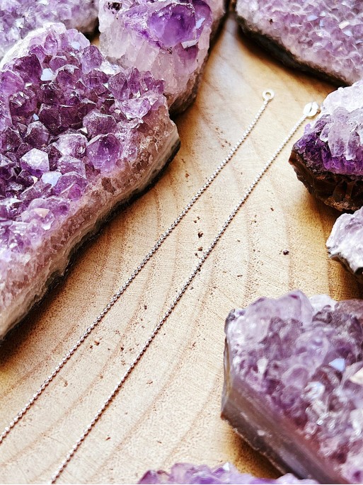 Cadena de 50 cm de plata de boletes