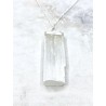 Colgante de Selenita en bruto de plata | Limpieza y protección