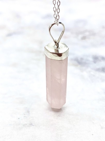 Rose Quartz Point necklace | Love
