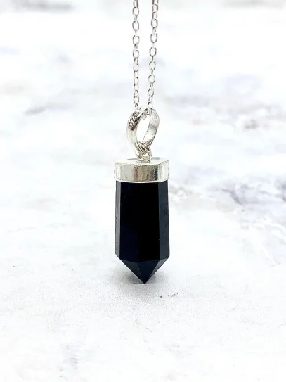 Black Tourmaline Point necklace | Protection and Cleansing